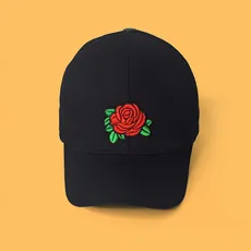 کلاه بیسبال گل رز مشکی