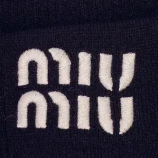 کلاه بافت گلدوزی miu miu مشکی