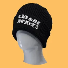 کلاه بافت گلدوزی کروم هارت تکست