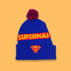 کلاه بافت پوم دار سوپرمن - 