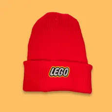 کلاه بافت گلدوزی لگو قرمز