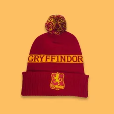 کلاه بافت پوم دار گریفیندور زرشکی - 