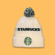 کلاه بافت پوم دار استارباکس - 