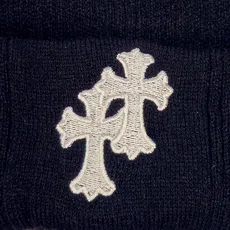 کلاه بافت گلدوزی کروم صلیب 