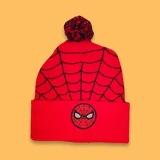 کلاه بافت پوم دار اسپایدرمن  - 