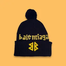 کلاه بافت پوم دار بالنسیاگاdb - 