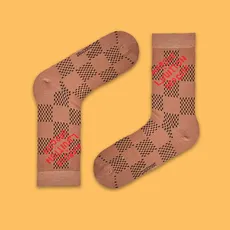 جوراب اسپرت ساقدار لویی ویتون شطرنجی شتری