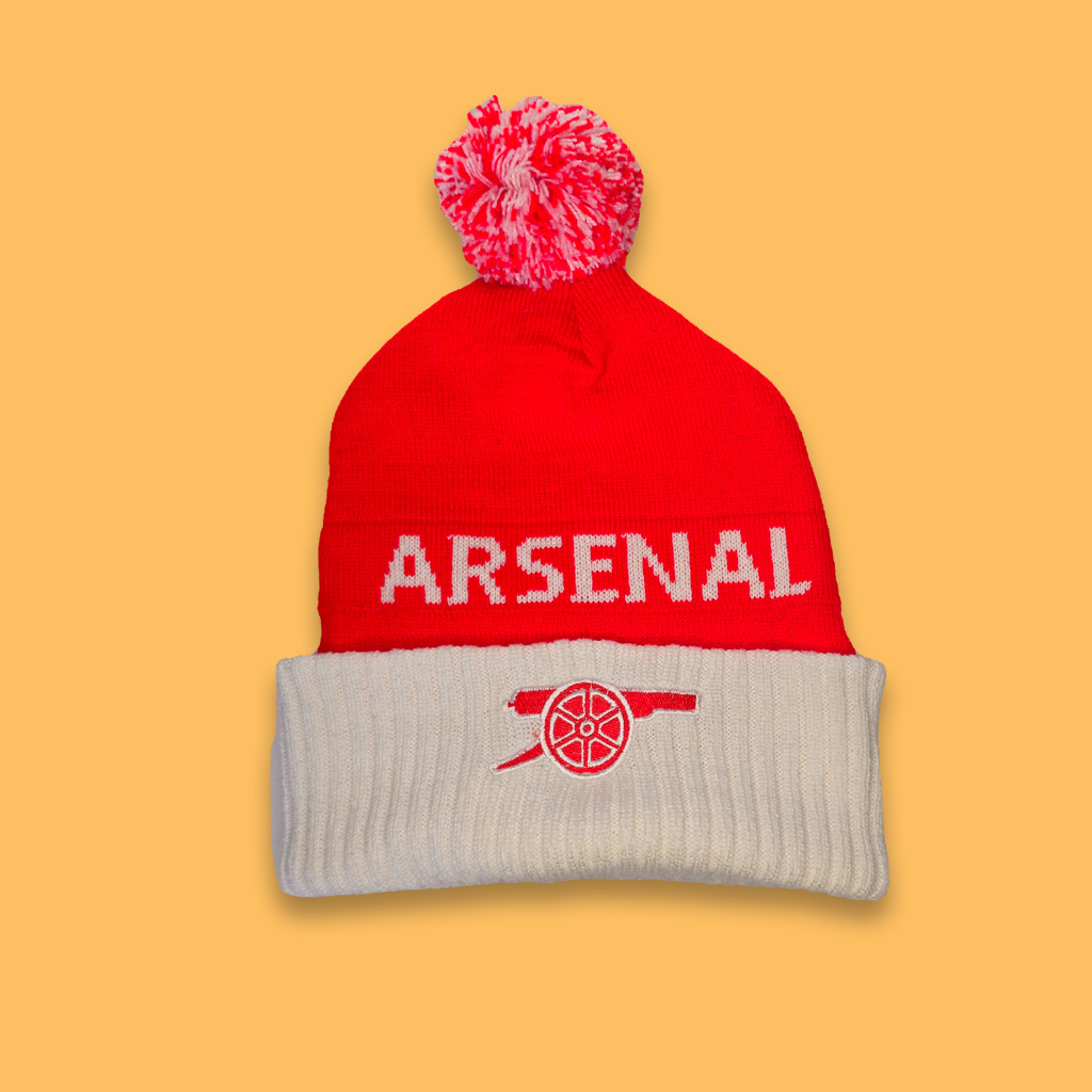 کلاه بافت پوم دار آرسنال