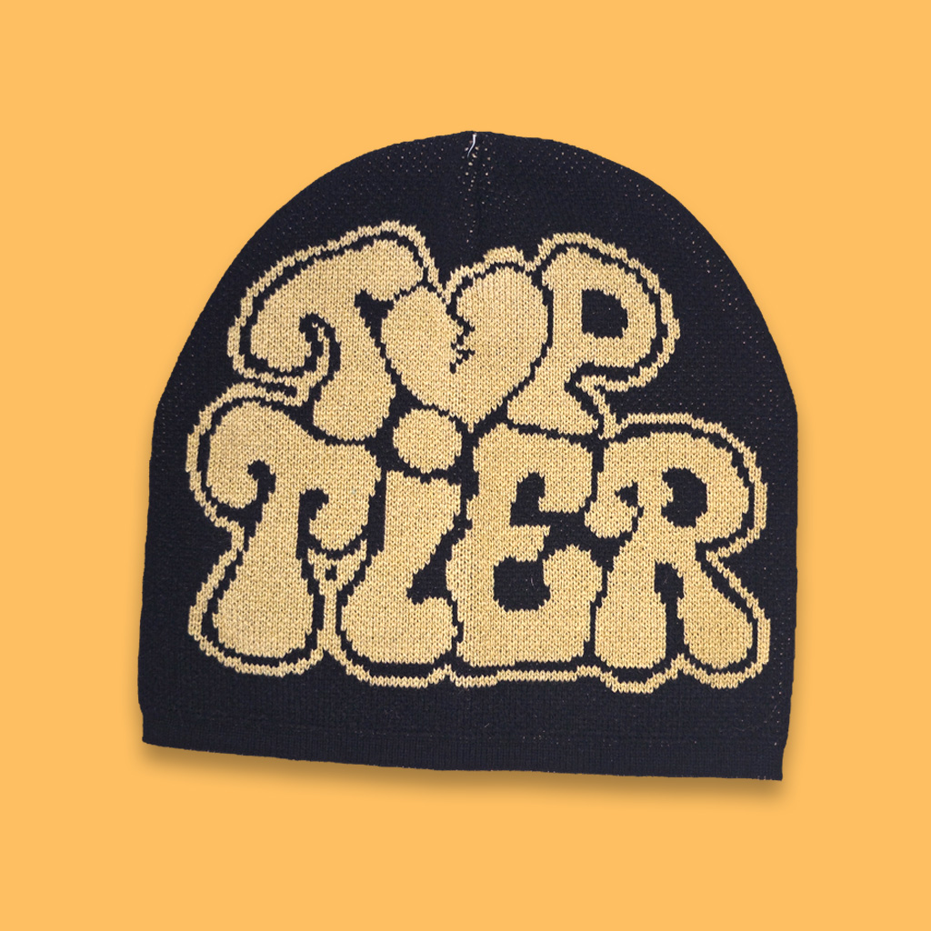 کلاه بافت بدون لبه تاپ تایر مشکی کرم