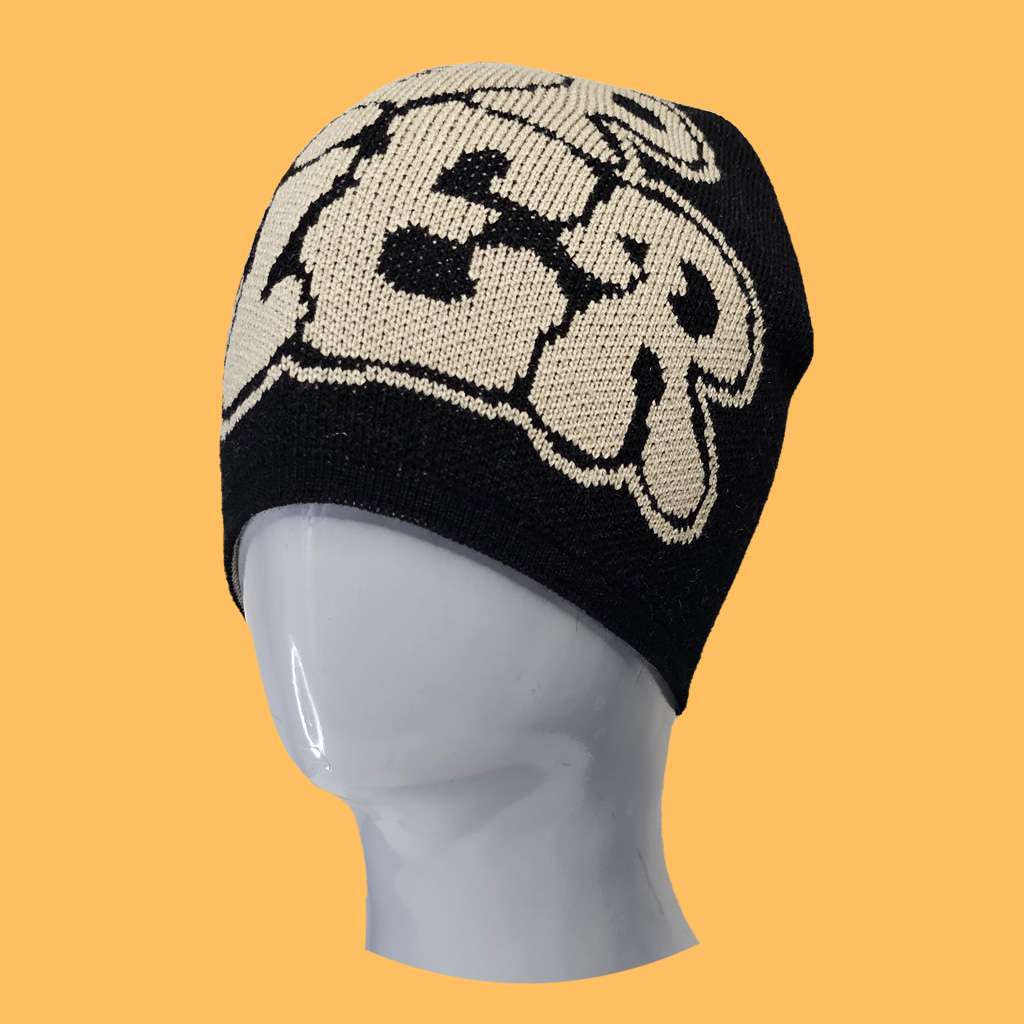 کلاه بافت بدون لبه تاپ تایر مشکی کرم