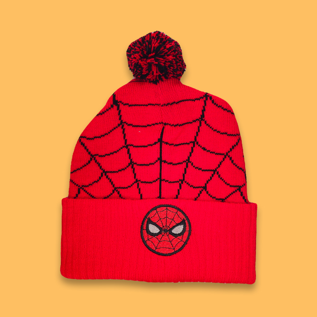 کلاه بافت پوم دار اسپایدرمن 