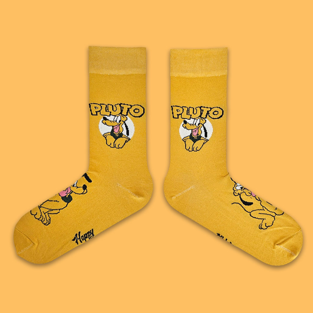 جوراب ساقدار پلوتو خردلی