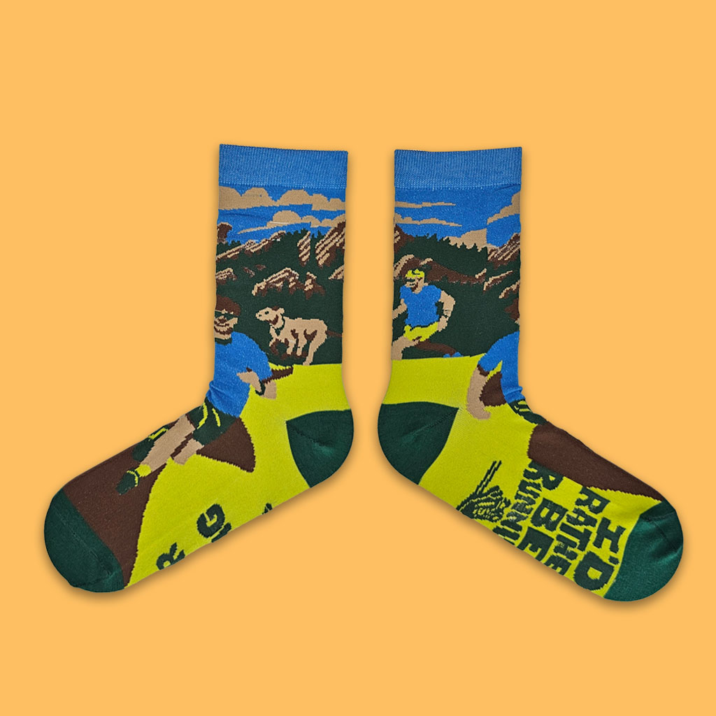 جوراب اسپرت ساقدار دونده مغزپسته ای