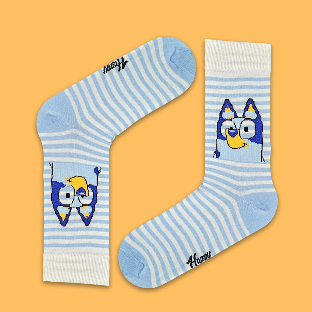 جوراب ساقدار بلوبب سفید رینگی