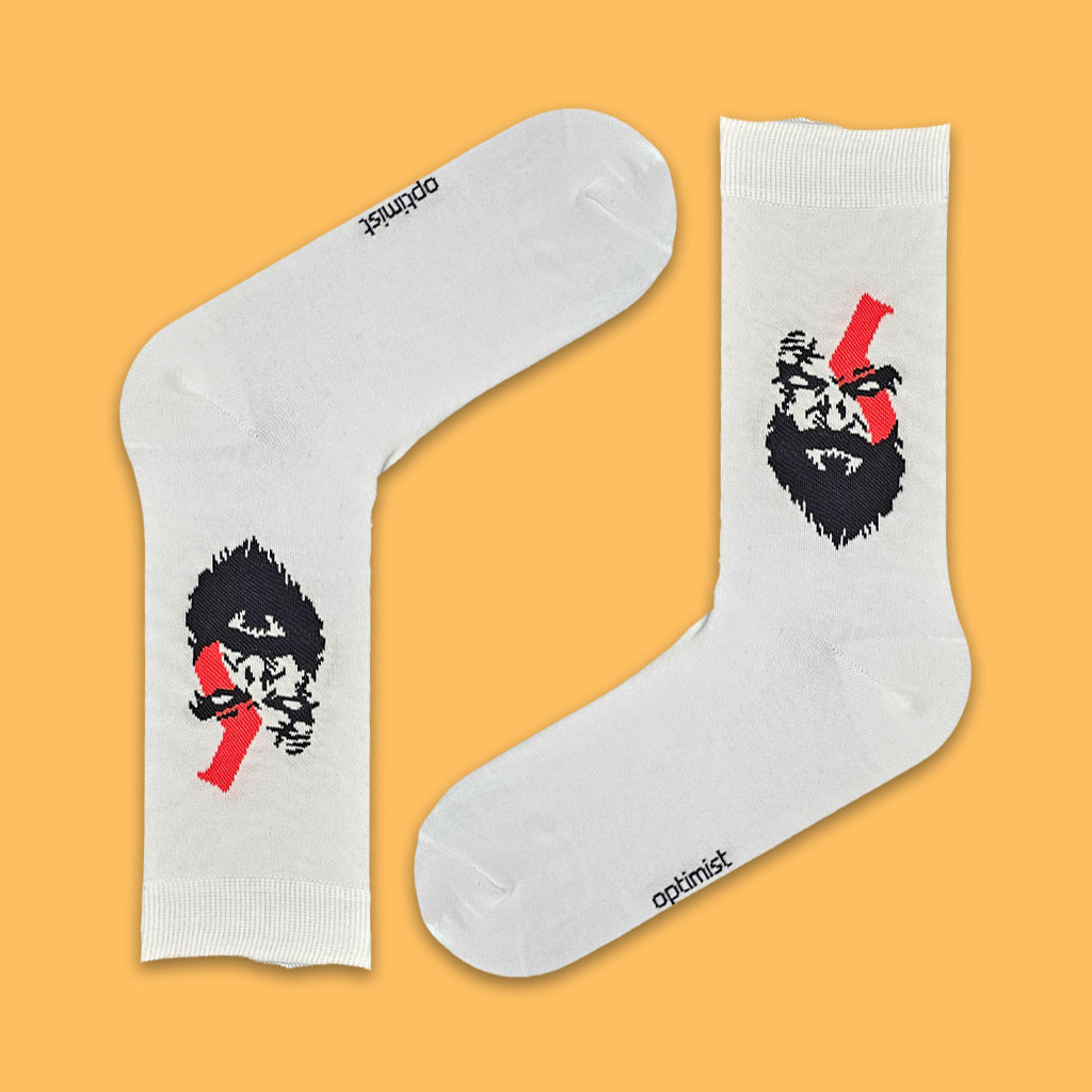 جوراب ساقدار گاداف وار صورت سفید