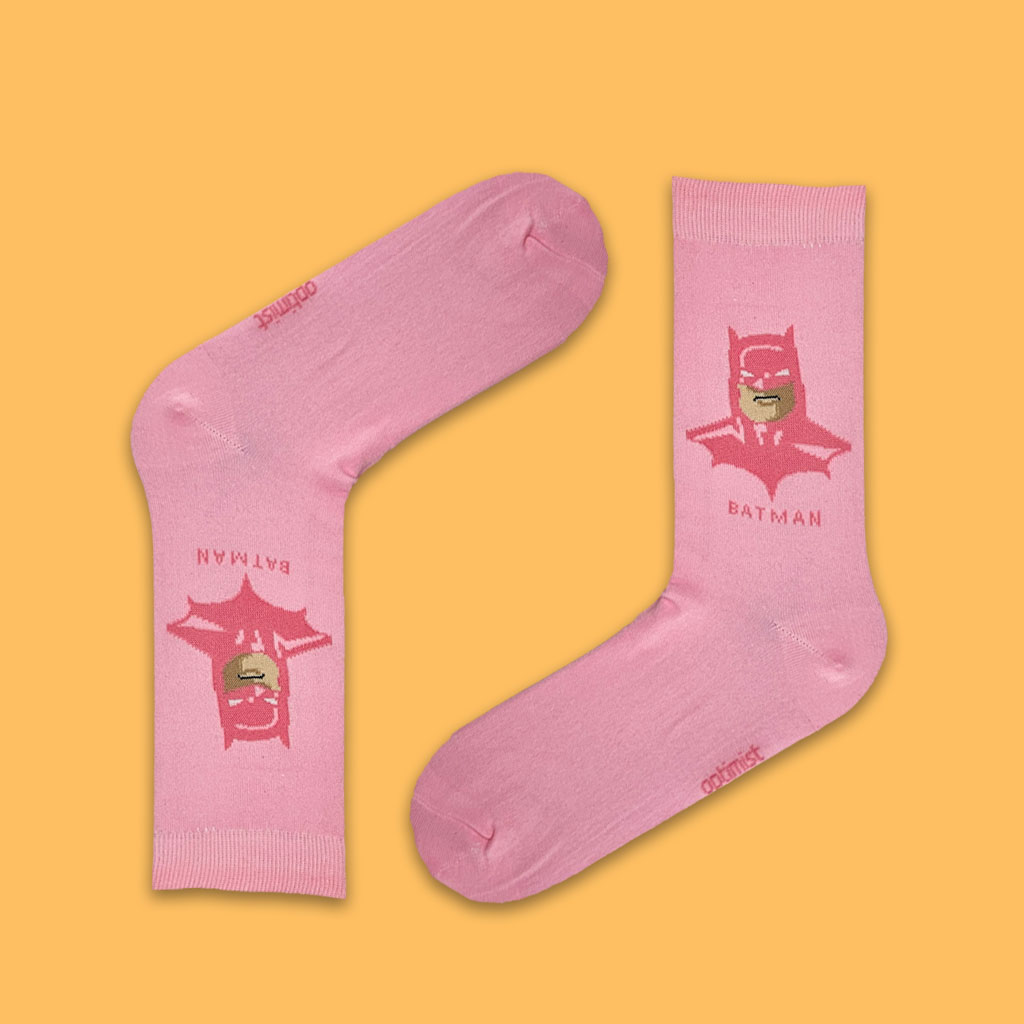 جوراب ساقدار  بتمن صورتی