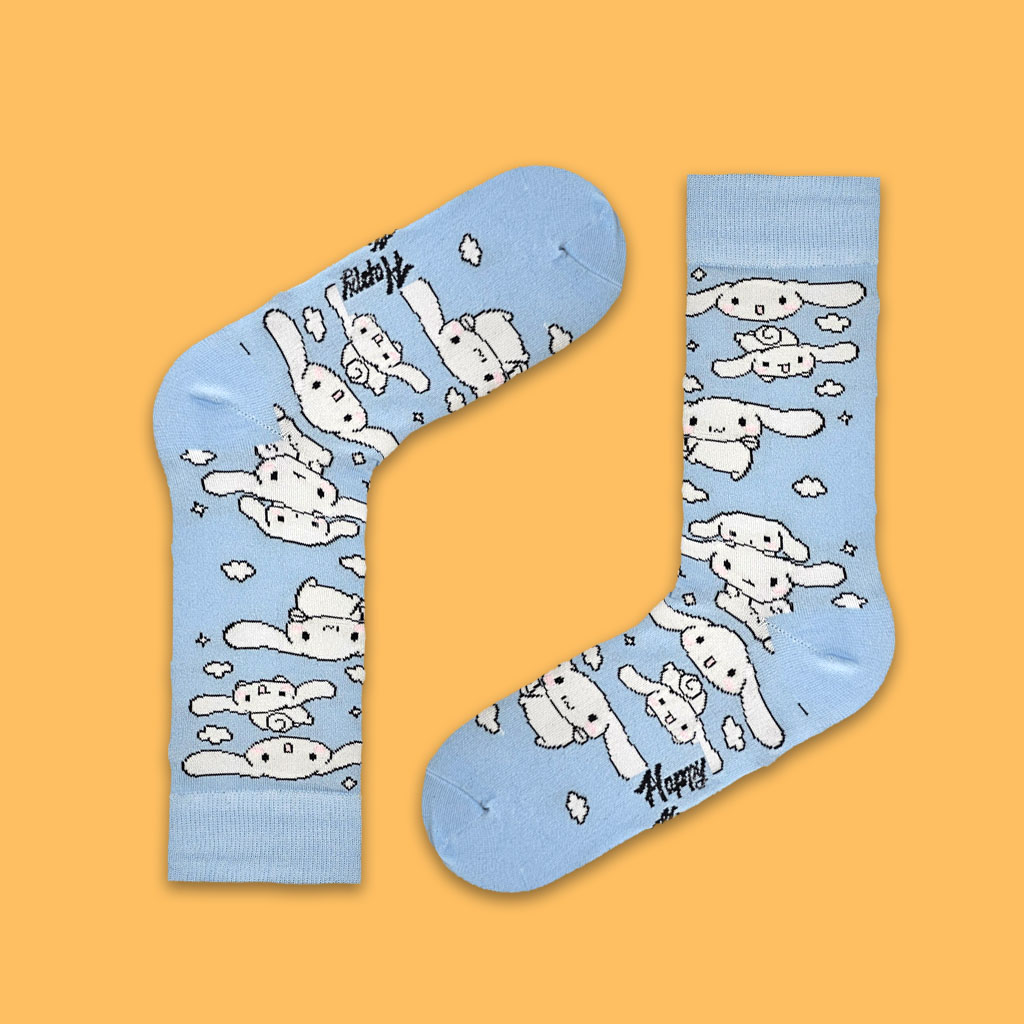 جوراب ساقدار سینامنرول ابی روشن