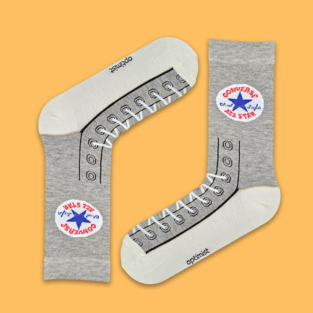 جوراب ساقدار  رویه کتونی ال استار ملانژ