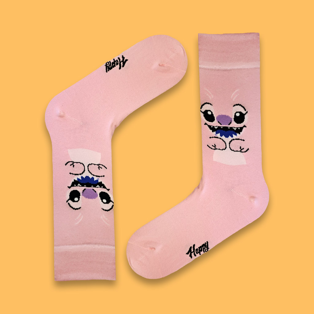 جوراب ساقدار استیج دختر صورتی متوسط