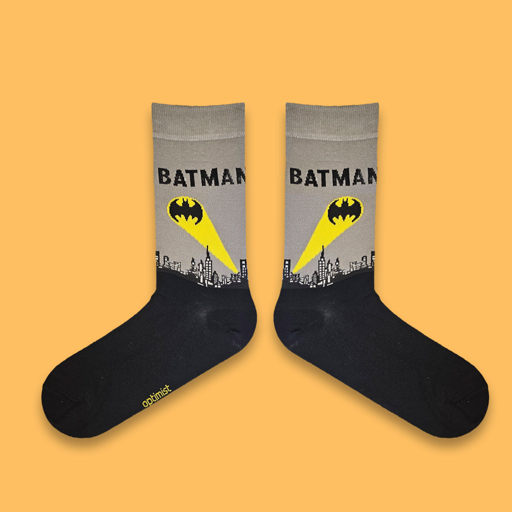 جوراب ساقدار شهر بتمن طوسی مشکی